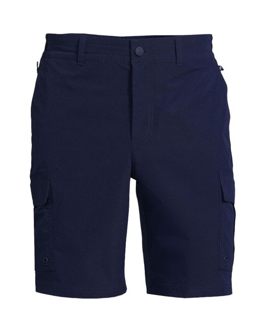 Lands' End Blue Cargo Quick Dry Shorts for men