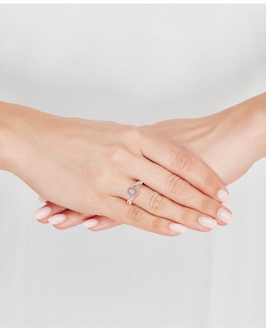 Macy's Pink Diamond Halo Ring (1/3 Ct. T.w.