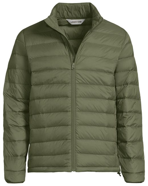 Lands' End Green Wanderweight Packable Down Jacket for men