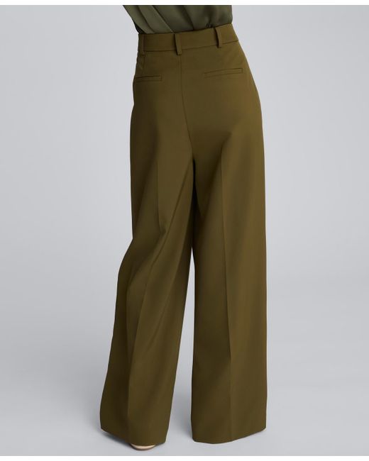 Kenneth Cole Green High-rise Pleat Detail Pants