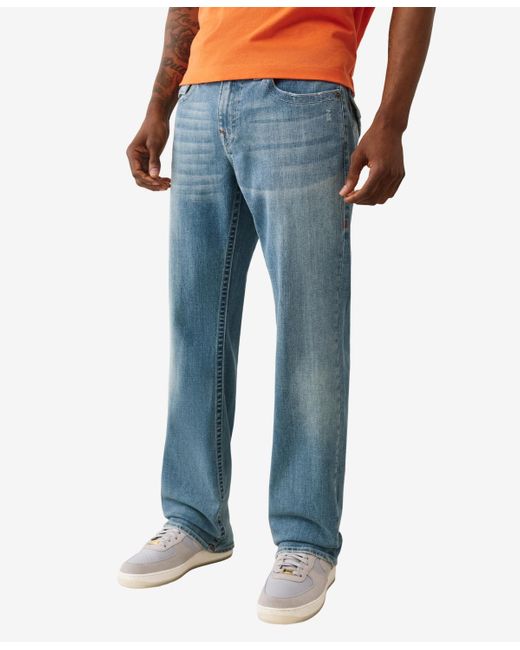 True Religion Blue Billy Flap Bootcut Jeans for men