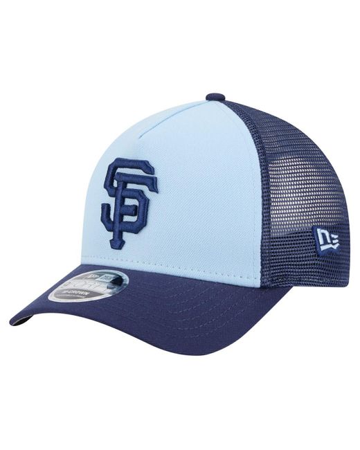 KTZ Light Blue/navy San Francisco Giants 2-tone Color Pack 9forty M-crown A-frame Adjustable Hat for men