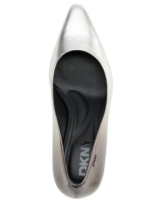 DKNY White Charlie Slip On Pumps