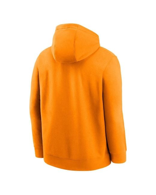 Nike Orange Tennessee Volunteers Football Stack Club Fleece Pullover Hoodie for men