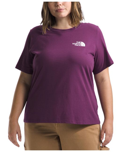 The North Face Purple Plus Size Logo T-shirt