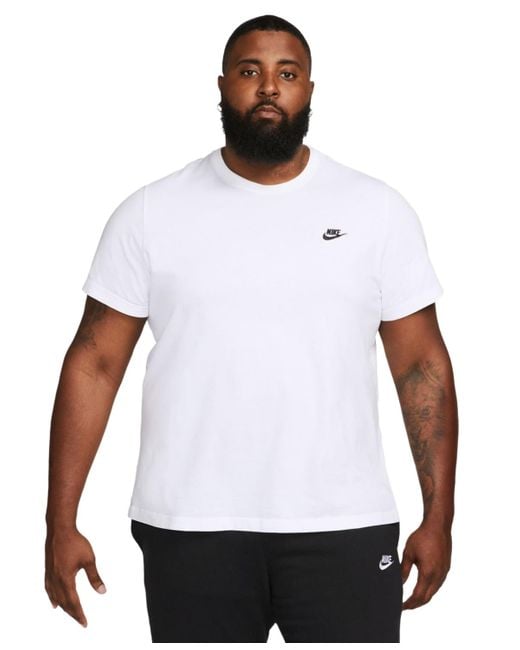 Nike Sportswear Club T-shirt in White for Men | Lyst