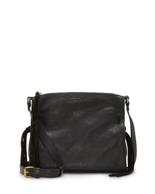 Lucky Brand Leather Erma Small Crossbody Handbag in Black | Lyst