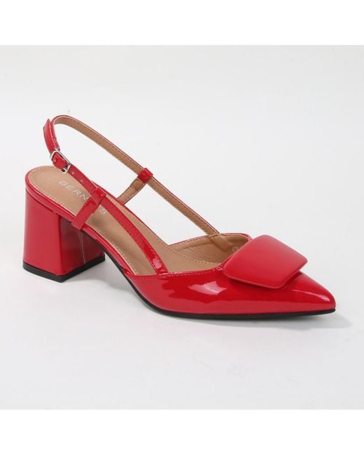 BERNESS Red Charlize Slingback Heels