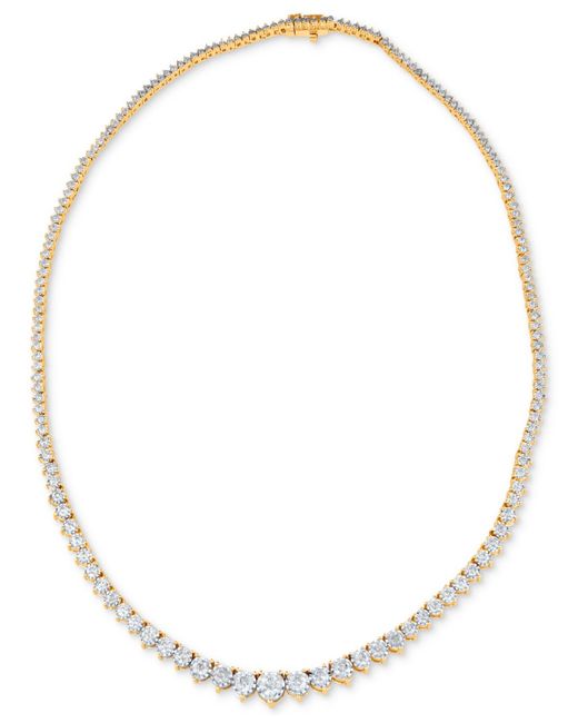 Macy's Metallic Diamond Graduated Collar Tennis Necklace (5 Ct. T.w.