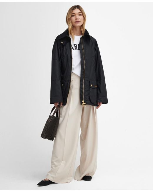 Barbour Black Allerston Four-pocket Waxed Jacket