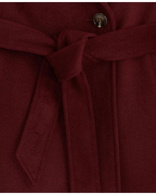 Michael Kors Red Michael Double-breasted Belted Wrap Coat