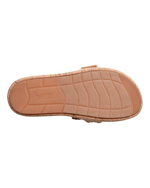 Earth Brown Samsy Platform Slide Sandals