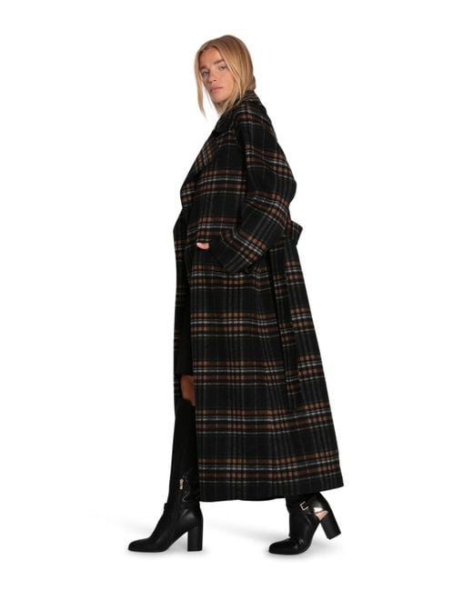 Belle & Bloom Black Heart To Heart Large Collar Maxi Coat