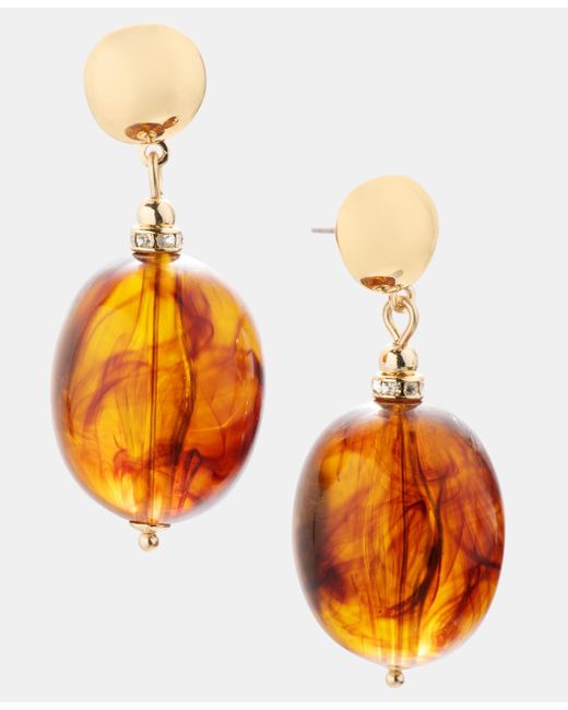 INC International Concepts Orange Beaded Drop Earrings
