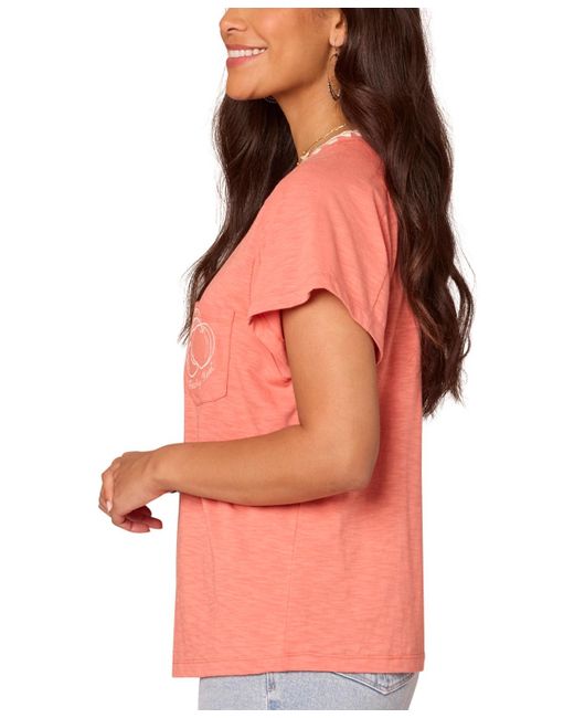 Democracy Embroidered-pocket Short-sleeve T-shirt
