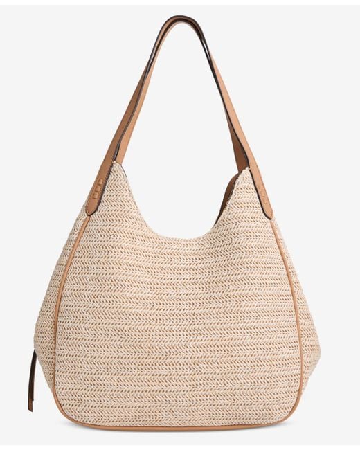Style & Co. Natural Straw Medium 4-poster Tote