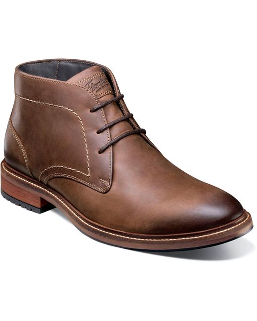 Florsheim Brown Forge Plain Toe Chukka Boots for men