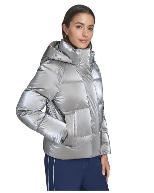 Levi's Gray Regular Quilted Hooded Puffer Jacket