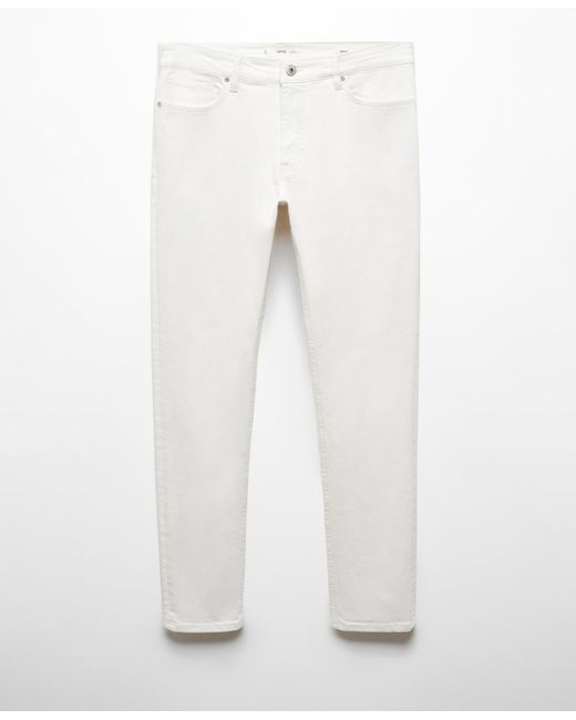 Mango White Billy Skinny Jeans for men