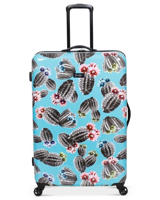Jessica Simpson Blue Cactus Printed 29" Hardside Spinner Suitcase