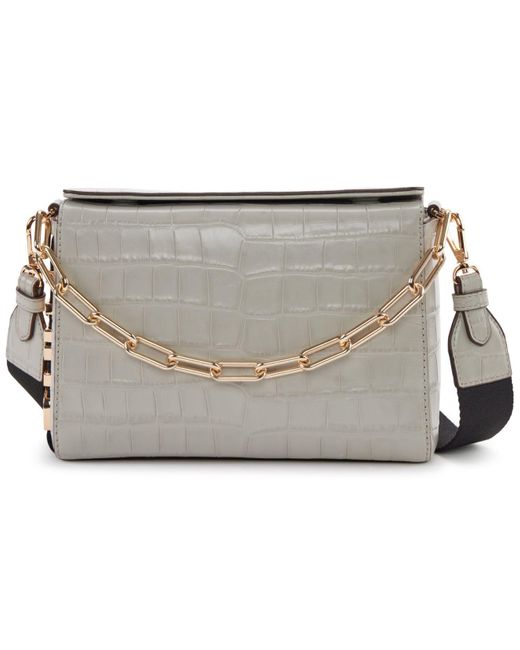 DKNY Leather Kym Crossbody Bag in Gray Lyst