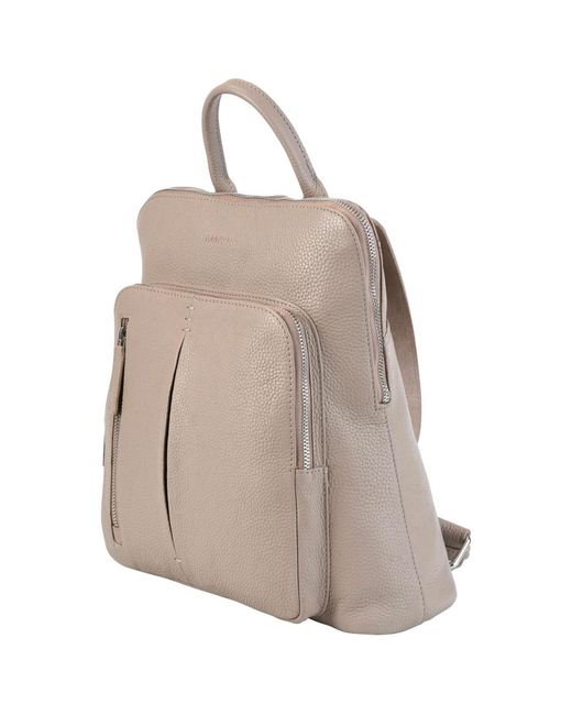 Mancini Natural Pebbled Brigette Backpack