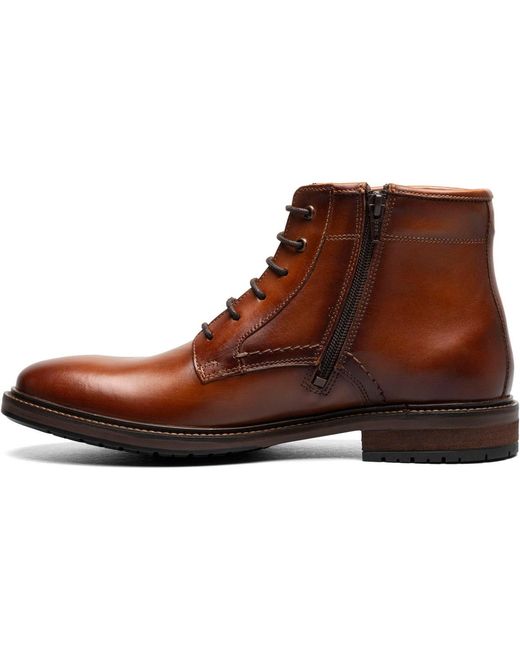 Florsheim Brown Forge Plain Toe Lace Up Boot for men