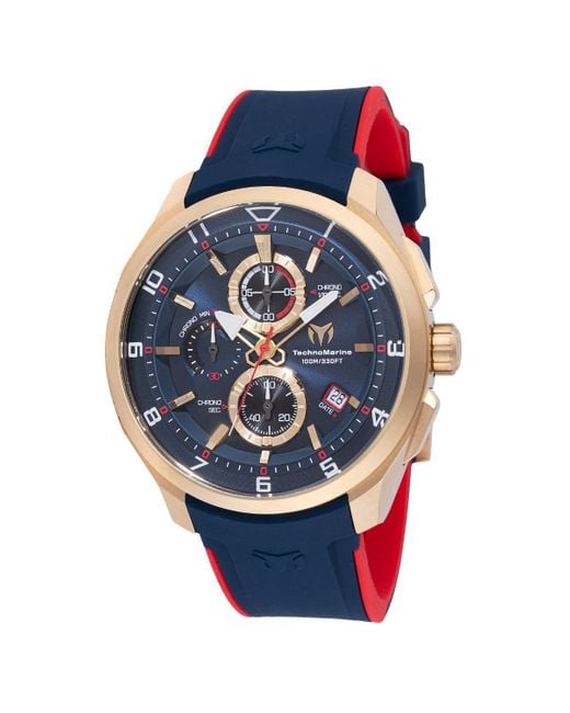 TechnoMarine Blue Tm-318127 Ocean Quartz Navy Dial Watch for men