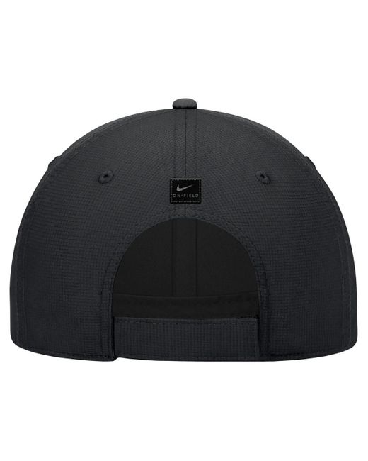 Nike Black Kansas State Wildcats 2025 On-field Club Performance Adjustable Hat
