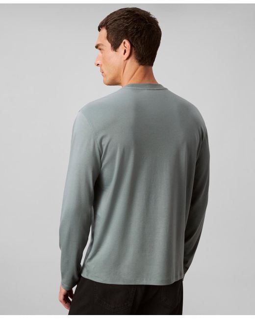 Calvin Klein Gray Crewneck Long Sleeve T-shirt for men