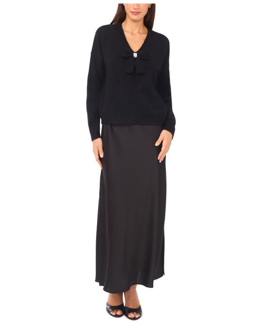 Msk Women's Black Sleeveless Maxi Dress