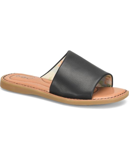 b.ø.c. Brown Keely Flat Slide Comfort Sandals