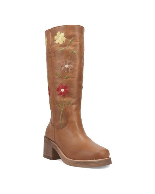 Dingo Brown Bloom Leather Boot
