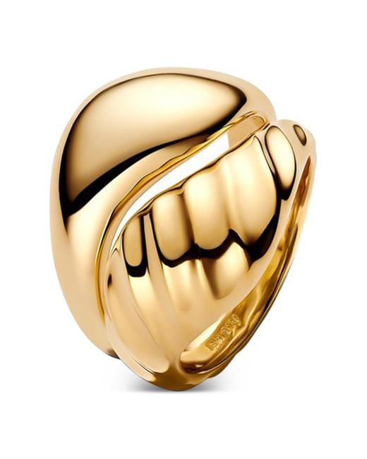 Pandora Metallic Rippled Stacking Ring