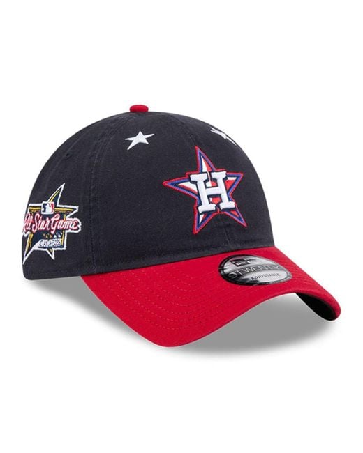 KTZ Blue Navy/red Houston Astros 2025 Mlb All-star Game Workout 9twenty Adjustable Hat for men