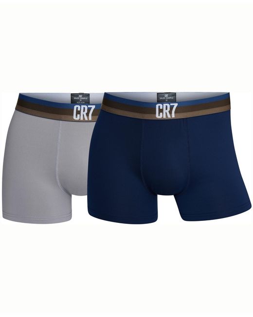 Cr7 Blue Microfiber Trunks for men