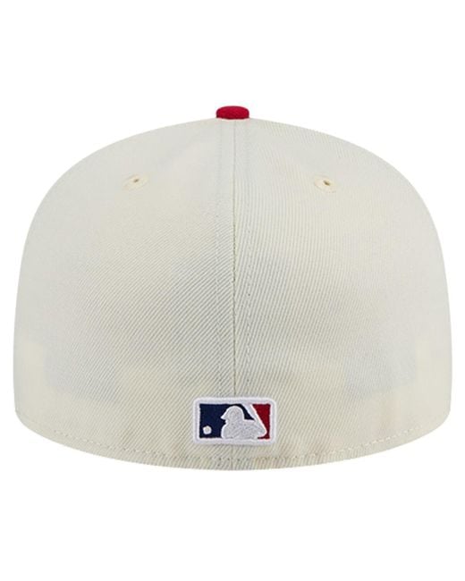 KTZ White Philadelphia Phillies Evergreen Chrome 59fifty Fitted Hat for men