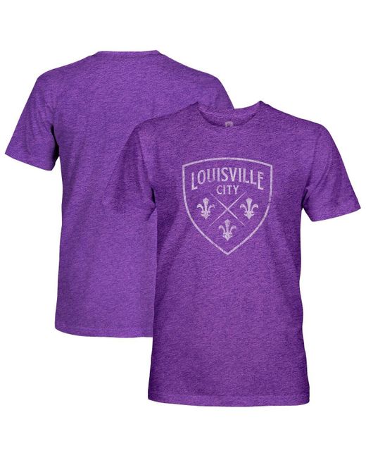 1863fc Purple Louisville City Fc Mono Badge Vintage Tri-blend T-shirt for men