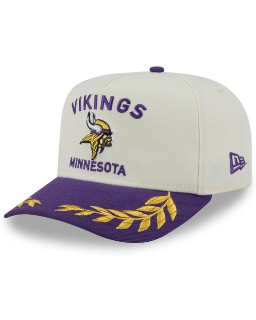 KTZ Gray Cream/purple Minnesota Vikings 2025 Nfl Draft A-frame 9fifty Snapback Hat for men