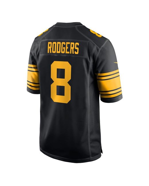 Nike Black Aaron Rodgers Pittsburgh Steelers Alternate Game Jersey for men