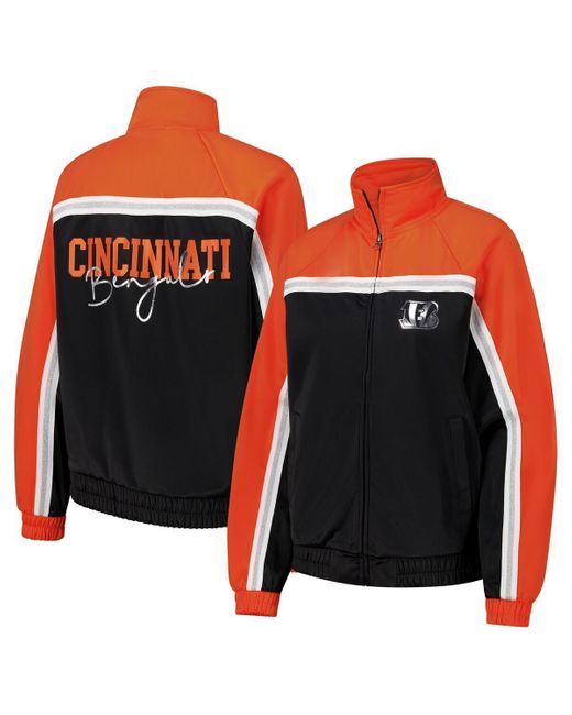 G-III 4Her by Carl Banks Orange Cincinnati Bengals Post Game Full-zip Track Jacket