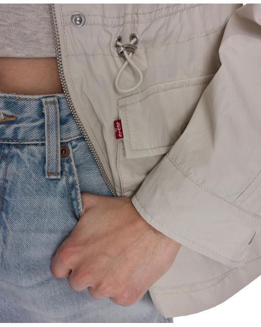 Levi's Gray Hooded Zipper And Button-snap Jacket