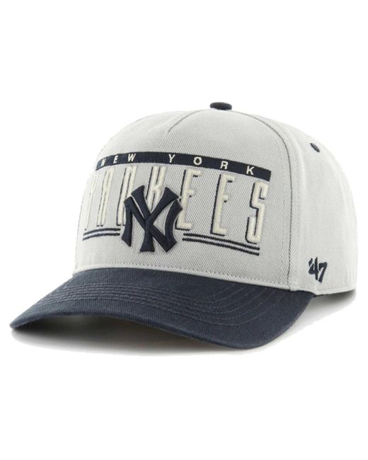 '47 Gray 47 Brand New York Yankees Double Headed Baseline Hitch Adjustable Hat for men