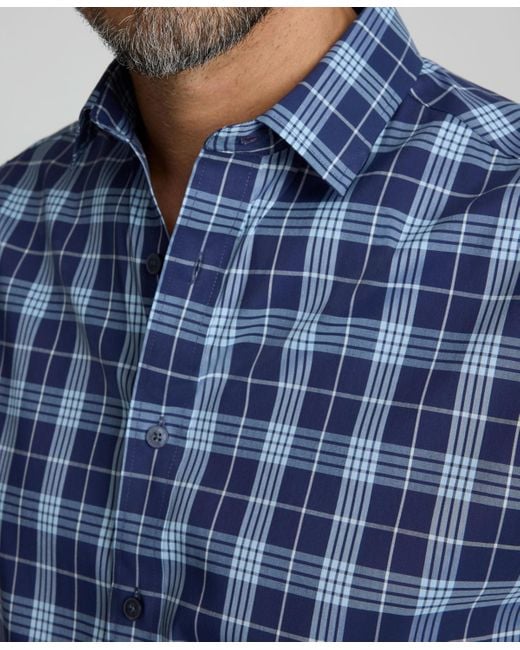 UNTUCKit Blue Slim Fit Wrinkle-free Lancaster Button Up Shirt for men