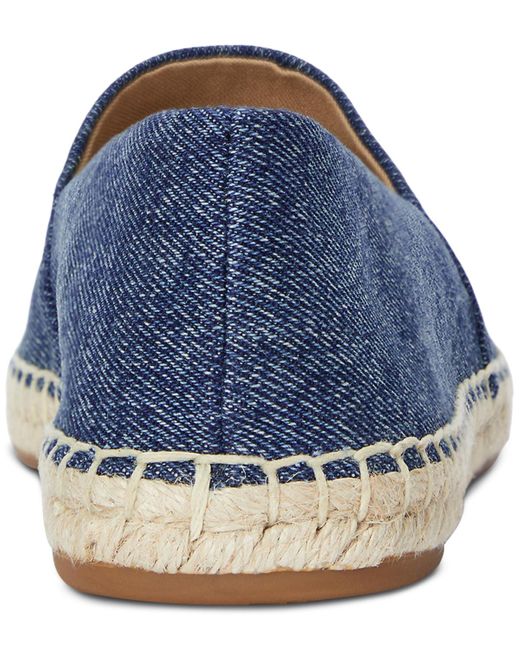 Ralph Lauren Blue Cameron Logo Slip-on Espadrille Flats