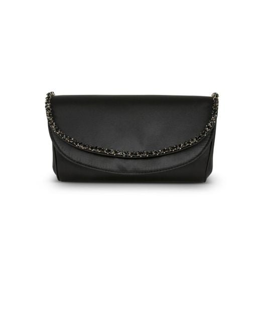 Badgley Mischka Black Woman's Talia Double Flap Clutch