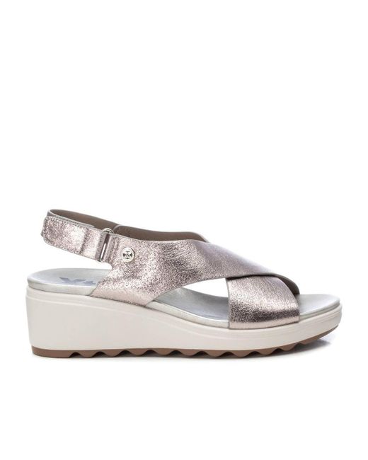 Xti Metallic Wedge Sandals By