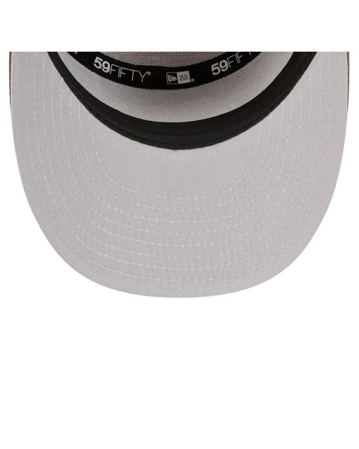 KTZ Green Â Olive/brown Kansas City Chiefs Two-tone Color Pack Split Panel 59fifty Fitted Hat for men