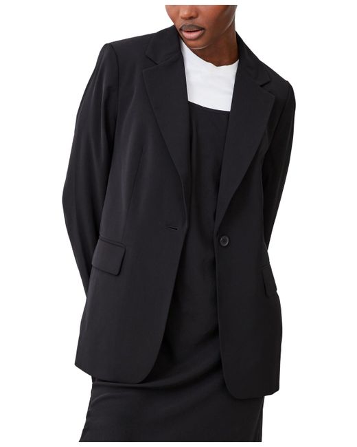 French Connection Black Harry One-button Suiting Blazer