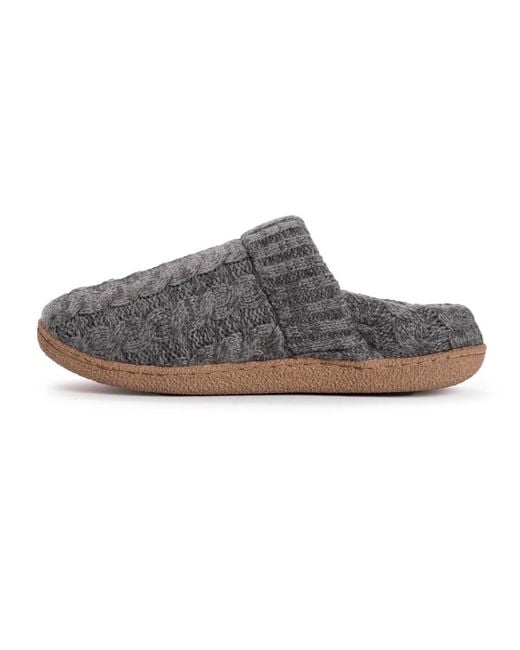 Muk Luks Gray Marcel Slipper for men